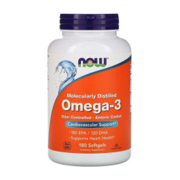 Омега Omega-3 Enteric 180 sgels NOW