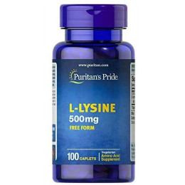 L-лизин Puritan's Pride L-Lysine 500 mg  100 Caplets Puritan's Pride