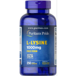 L-лизин Puritan's Pride L-Lysine 1000 mg 250 caps Puritan's Pride