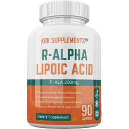 R-альфа-ліпоєва кислота Krk Supplements R-Alpha Lipoic Acid 200 mg 90 caps