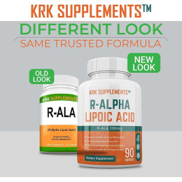 R-альфа-ліпоєва кислота Krk Supplements R-Alpha Lipoic Acid 200 mg 90 caps