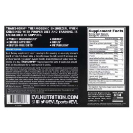 Trans4orm, Energized Weight Loss Support, 10 Veggie Capsules Evlution Nutrition