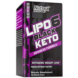 Жироспалювач  Nutrex Lipo 6 Black Keto Advanced Formula 60 caps Nutrex