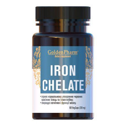 Залізо хелат GoldenPharm (Iron Helate) 90 капсул