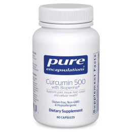 Куркумин 500 с биоперином Pure Encapsulations (Curcumin 500 with Bioperine) 60 капсул