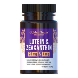 Лютеин и Зеаксатин GoldenPharm (Lutein & Zeaxanthin) 60 капсул