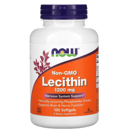 Лецитин соевый Now Foods (Lecithin) 1200 мг 100 капсул