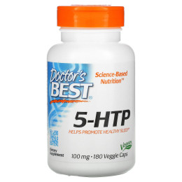 5-гідрокситриптофан, 5-HTP, Doctor's Best, 100 мг, 180 вегетаріанських капсул