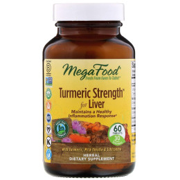 Сила куркумы для печени, Turmeric Strength For Liver, MegaFood, 60 таблеток