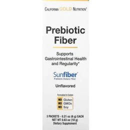 Пребиотическое волокно California Gold Nutrition (Prebiotic Fiber) 3 пакетики по 6 г