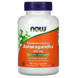 Ашваганда Now Foods (Ashwagandha) 450 мг 180 вегетарианских капсул