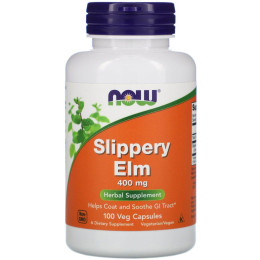 Скользкий вяз Now Foods (Slippery Elm) 400 мг 100 капсул