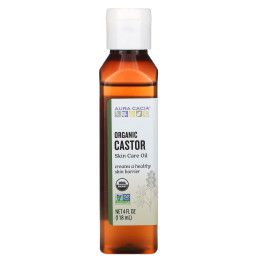 Касторовое масло для кожи, Castor Oil, Aura Cacia, органик, 118 мл