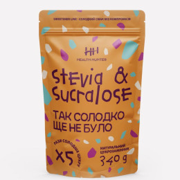 Замінник цукру стевія сукралоза 1:5 Health Hunter (Stevia & Sucralose) 340 г