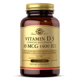 Вітамін Д3 Solgar (Vitamin D3) 400 МО 100 капсул