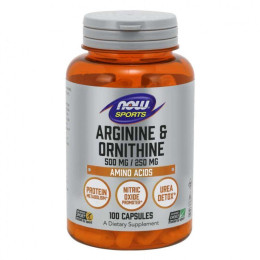 Аргинин и Орнитин Now Foods (Arginine & Ornithine Sports) 100 вегетарианских капсул