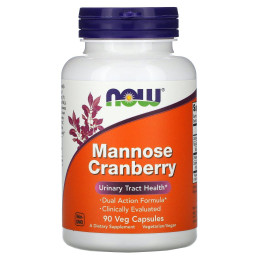 Манноза и Клюква Now Foods (Mannose Cranberry) 90 капсул