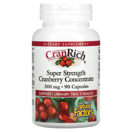 Клюква концентрат Natural Factors (Super Strength Cranberry Concentrate) 500 мг 90 капсул