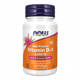 VIT D-3 2000 IU - 240 sgels Now Foods