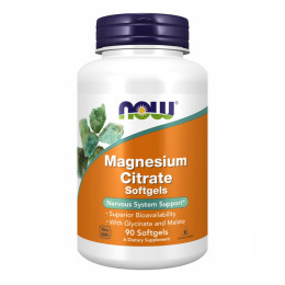 Magnesium Citrate 134mg - 90 sgels Now Foods