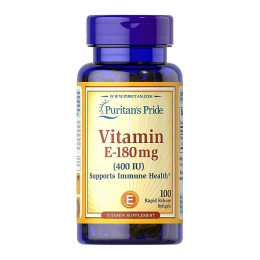 Vitamin E-180mg 400 IU - 100 softgels Puritans Pride