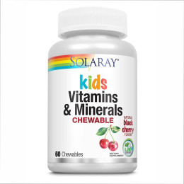 Children's Vitamins & Minerals Chewable - 60 vcaps Black Cherry Solaray