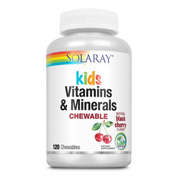 Kids Vitamins & Minerals - 120 chewables Black Cherry Solaray