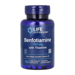 Benfotiamine with Thiamine 100 mg - 120 vcaps Life Extension