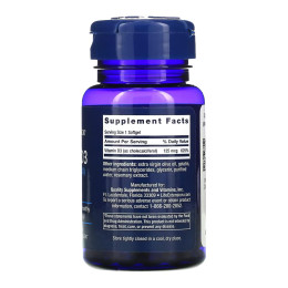 Витамин Д3, Vitamin D3 125 mcg (5000 IU) - 60 softgels Life Extension