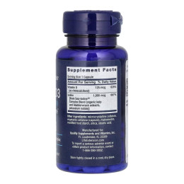 Витамин Д3 5000 IU с морским йодом, Vit D3 with Sea-Iodine™ 125 mcg (5000 IU) - 60 caps Life Extension