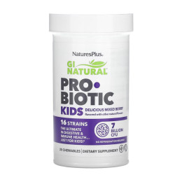 Gi Natural Probiotic Kids - 30 chewables Nature's Plus