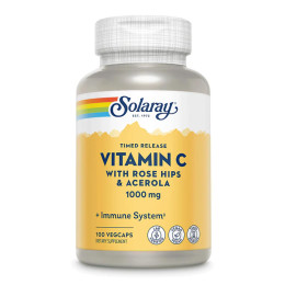 Vitamin C with Rose Hips & Acerola 1000mg - 100 vcaps Solaray