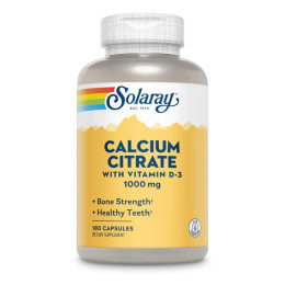 Calcium Citrate w/Vit D-3 1000mg - 180 caps Solaray