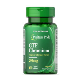 GTF Chromium 200 mcg - 100 tabs Puritans Pride