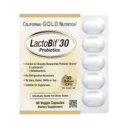 LactoBif 30 Probiotics - 60 veg caps California Gold Nutrition