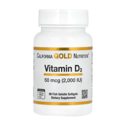 Vitamin D3 50mcg (2000IU) - 90 softgels California Gold Nutrition