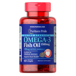 Omega-3 Fish Oil Extra Strength 1500 mg (450 mg Active Omega-3) 60 Softgels Puritans Pride