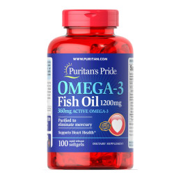 Omega-3 Fish Oil 1200 mg (360 mg Active Omega-3) - 100 Softgels Puritans Pride