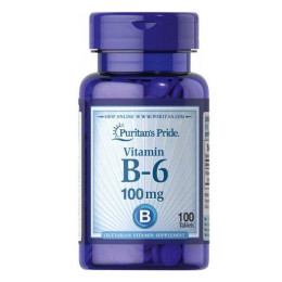 Vitamin B-6 (Pyridoxine Hydrochloride) 100mg - 100tabs Puritans Pride