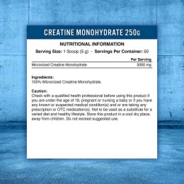 Креатин моногидрат Creatine Monohydrate 250 g Applied Nutrition