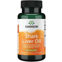 Олія печінки акули Swanson Shark Liver Oil 550 mg 60 softgels Swanson