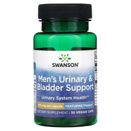 Добавка для поддержания мочевого пузыря Swanson Men's Urinary and Bladder Support, 500 mg, 30 Veggie Caps Swanson