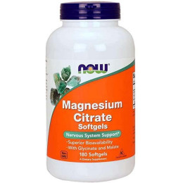 Magnesium Citrate 134mg 180 softgels NOW