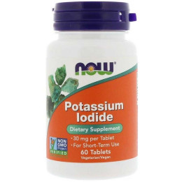 Калий йодид Now Potassium Iodide 30 mg 60 Tablets NOW