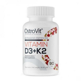 Вітаміни D3+K2 Ostrovit Vitamin D3+K2 90 tabl OstroVit