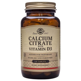 Calcium Citrate with Vitamin D3 120 tabs Solgar