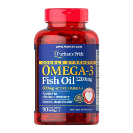 Риб'ячий жир Омега-3 Puritan's Pride Omega-3 Fish Oil Double Strength 1200 mg 90 Softgels Puritan's Pride