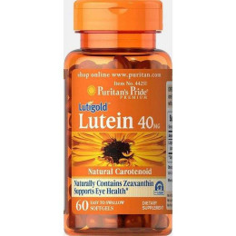 Лютеин Lutein 40mg with Zeaxanthin 60 Softgels Puritan's Pride