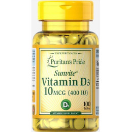 Витамин D3 Puritan's Pride Vitamin D3 400iu 100 tabl Puritan's Pride