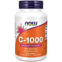 Вітамін C Vitamin C-1000 with Rose 100 tabl NOW